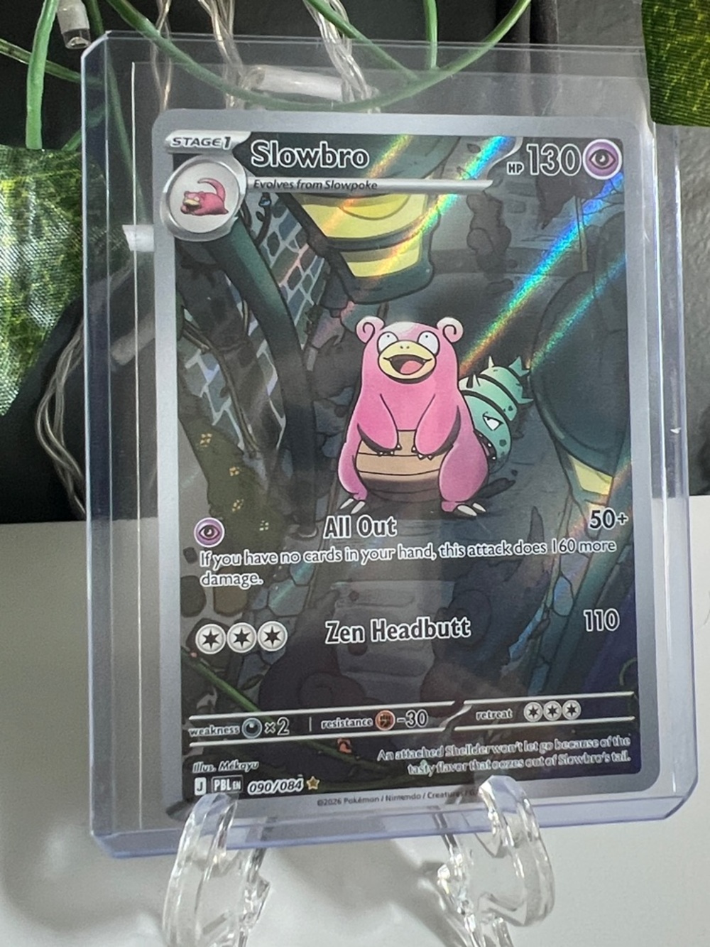 Pokemon Slowbro Holographic Card from Pitch Black set